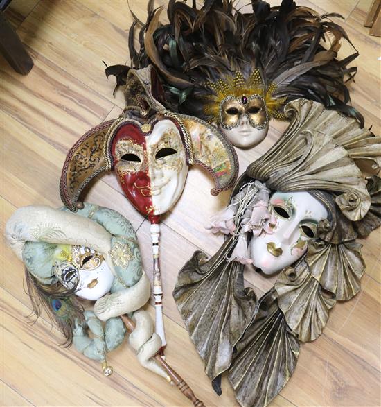 Four Masquerade masks